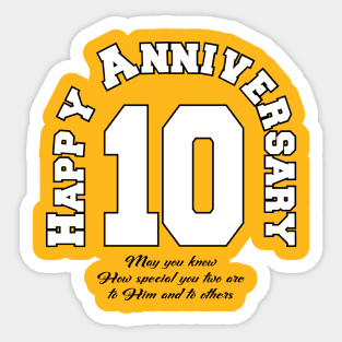 Happy anniversary 10 Sticker